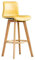 LXHLHWXF Kücheninsel Barhocker Aus Holz, 360° Drehbarer Hochstuhl Für Restaurants, Bistro Esszimmerstühle, Sitzhöhe 61/71/81 Tresenhocker(Size:61cm,Color:gelb)