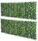 Outsunny Lot de 2 Haies artificielles Feuilles de Laurier - Treillis Extensible - Brise-Vue canisse végétale Feuillage réaliste dim. 3L x 1H m PE Anti-UV Vert