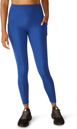 Beyond Yoga Powerbeyond Strive Midi-Leggings für Damen, hohe Taille, Taschen, Marines Blau, X-Klein