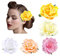 DRESHOW 5 Pièces Fleur Broche Tête Ornement Mariée Femmes Rose Fleur Accessoires De Cheveux Pince À Cheveux De Mariage Danseuse De Flamenco