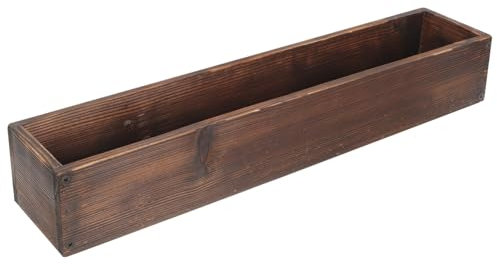 BESPORTBLE Jardinera De Madera Carbonizada para Suculentas y Plantas De Interior y Exterior Maceta Decorativa para y con Drenaje y Diseño