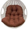 Yahbrra Swing Chair - Patio Hanging Egg Chair Recliner for Indoor & Outdoor Use (Brown, 120*80cm)