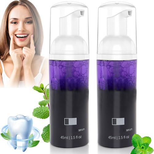 Zkaoai Purple Teeth Whitening ToothPasta 2 Pezzi Dentifricio Viola Denti Bianchi Dentifricio Viola Sbiancamento Dentifricio Sbiancamento Dentifricio Purple ToothPasta Purple Toothpaste per Rimozione