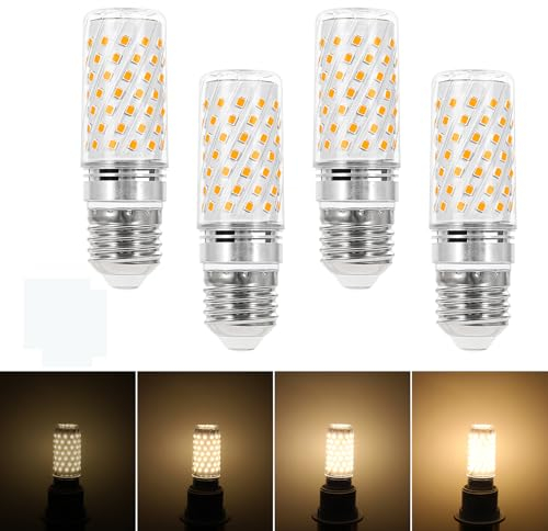 E27 LED mais dimmerabile,luce bianca calda 3000 K 10W 1000LM LED E27 mais lampadine, sostituisce 100W lampadina alogena, lampadina LED per lampadario, lampada a parete AC 220-240V (confezione da 4)
