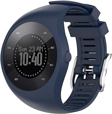 Generisch Armband für Polar M200 GPS-Laufuhr Armbänder Sport Wasserdichtes Ersatzarmband Silikon Wechselarmband Kompatibel mit Polar M200 Uhrarmband (Blau)