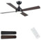 CJOY Ventilatore da Soffitto con Luce 4 Pale, 122cm Ventilatore da Soffitto con Luce e Telecomando, 6 Velocità, Silenzioso Reversibili CC, 3 CCT Dimmerabile, Modalità Sleep, Timer, Due Colori Legno
