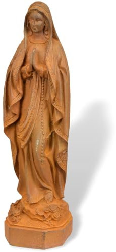 Figur Mutter Gottes Maria Madonna Eisen Garten Rost Skulptur Antik-Stil