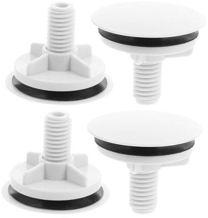 Hemobllo 4 Tapas Para Fregadero De Porcelana Blanca Para Fregadero De Cocina Y Baño.