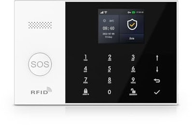 XNY Alarme Maison sans Fil 4G, sans Accessoires, WiFi Alarme Sécurité Système Cambrioleur, 120dB Alarme Maison connectée 2.4GHz - Compatible avec Alexa, Google Assistant (XNY-105)