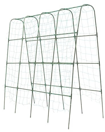 Gurken Rankhilfe Metall, Rankgitter Bogen Gemüse, 160 cm Rankbogen Rankgitter Große Gartenbogen für Kletterpflanzen