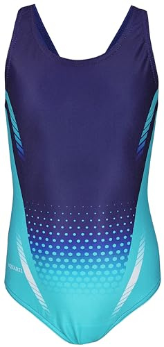 Aquarti Mädchen Badeanzug | Chlorresistenter Sport Schwimmanzug mit Muscleback