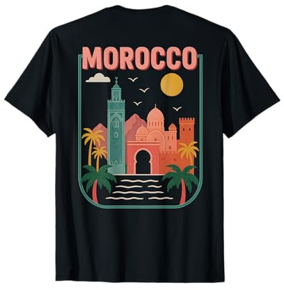 Maroc motif MOROCCO, Imprimé au dos uniquement T-Shirt