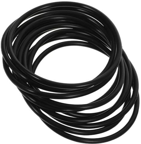 CVUTOVO 10 Stück Dehnbare Silikonarmbänder Schwarz mit Elastischem Band Wiederverwendbar und Hautfreundlich für Retro Themenparty und Bridal Shower