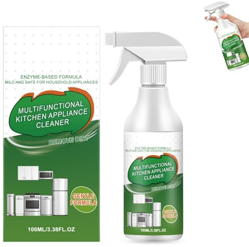 Multi-Purpose Kitchen & Appliance Cleaner Spray,Natural Formula,Heavy Duty Grease Remover & Oil Stain Remover for Oven,Air Fryer,Microwave,Stove,Range Hood and All Bathroom Surfaces,100ml