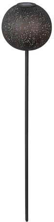 Dehner Solar-Stab Lemba, Gartenleuchte mit warmweißem Licht, IP44, Höhe 88 cm, Ø 18 cm, Metall/Kunststoff, schwarz