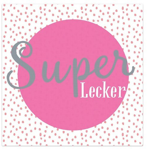 ARTEBENE Servietten 33x33 cm 'Super Lecker' Pink