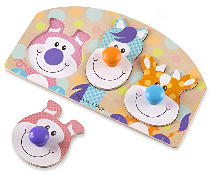 Melissa & Doug Holzpuzzle Bauernhof mit großem Knauf