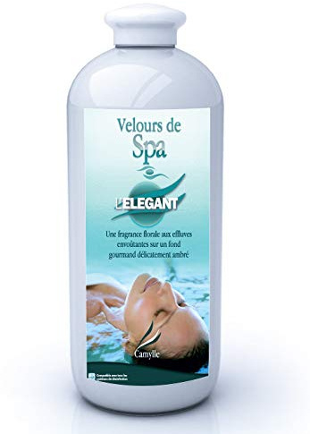 Camylle - Velours de Spa L'Elégant - Fragrance à base d'Huiles Essentielles 100% Pures et Naturelles pour Spa - Floral aux effluves envoutantes et délicatement ambrées - 1000ml