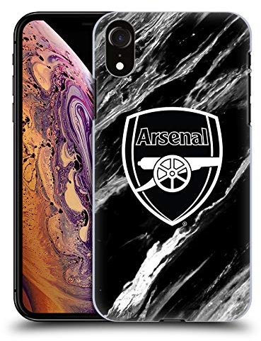 Head Case Designs Officially Licensed Arsenal FC Marble Crest Patterns Hard Back Case Compatible With Apple iPhone XR