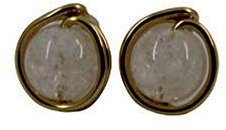 Ohrstecker STELLA vergoldet Edelstein (Bergkristall)