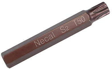 sourcing map Torx Bits 3/8 Inch 10mm Hex Shank 75mm Length Magnetic Screwdriver T50 Screw Driver Bit S2 Alloy Steel