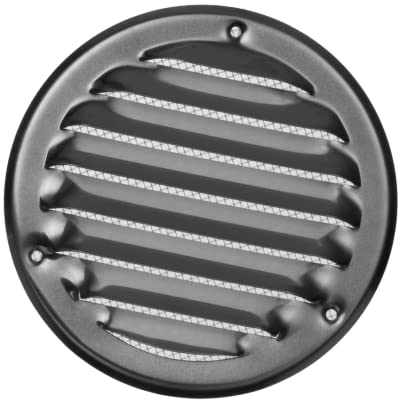 EUROPLAST Ø 100mm / 4 inch Aluminium Round Metal Air Vent Grille Cover with Insect Mesh - Ventilation Cover