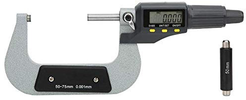 Marhynchus Digitales Außenmikrometer, Messbereich 50-75 mm, Auflösung 0,001 mm, Elektronisches Mikrometer Messschieber, Messgerät Mikrometer