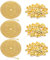 Swpeet 3Pcs Gold 120 Metal Ceiling Fan Pull Chain Extension with 90Pcs Matching Connectors Kit, Durable & Strong Bearing Rust Proof 3mm Beaded Extension Chains for Ceiling Fan or Light