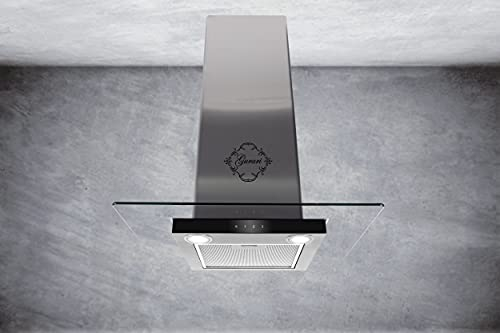 GURARI Wandhaube GCH T 466 IS 60 BL PRIME, Dunstabzugshaube 60 cm 1000m³/h Wandhaube in Edelstahl Glas., EEK A, TouchControl
