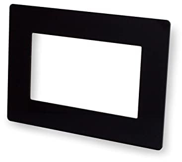 Double Light Switch Surround Acrylic Finger Plate Panel Socket (Black Matt)