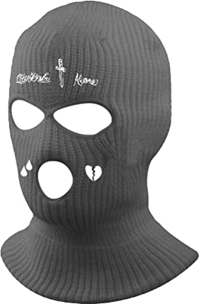 CXWLD 1 x 3-Loch-Strick-Gesichtsabdeckung, Vollgesichtsmasken, 3 Löcher, warme Sturmhaube den Winter, Outdoor-Sport, 6 Grau, Einheitsgröße
