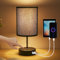 Ailgely Touch Bedside Lamp,Touch Control Bedside Table Lamp, Modern Tabletop Lamp,3 Levels Brightness Adjustable Dual USB Charger with E14 LED Bulb Warm White Light for Bedroom Living Room