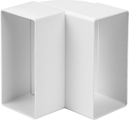 220x55mm Coude Vertical 90° pour Conduit Plate - Tuyau de Ventilation - Adaptateur Connecteur Raccord Tube