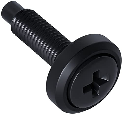 ECHOGEAR Rack-Befestigungsschrauben, 50 Stück, 10/32 Stahlschrauben mit befestigten Nylon-Unterlegscheiben und Pilotpunkt-Köpfen