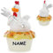 alles-meine.de GmbH Spardose Verschiedene Modelle wählbar mit Verschluss - aus Kunstharz/Polyresin lustiges Huhn mit Gabel/Suppenhuhn - mit Essen inkl. Name - mit Ver..