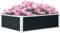 Outsunny Hochbeet Blumenkasten Pflanzkasten mit Drainagefunktion Gemüsebeet für Gemüse, Kräuter im Garten, Terrasse und Balkon, Kunststoff, Grau, 100 x 80 x 30 cm