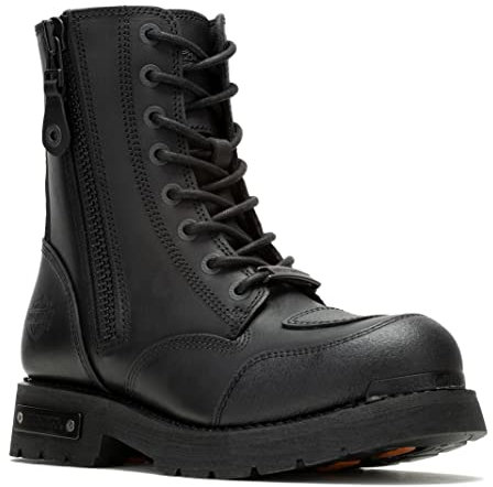 Harley-Davidson Hadan D96297 - Stivali da moto da uomo, 18 cm, colore: Nero, Nero , 39.5 EU