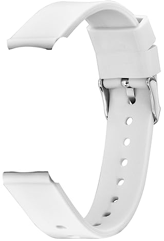 Alienwork Bracelet de Montre Bracelet en Silicone Blanc Barre à Ressort à Dégagement Rapide Silicone Léger Doux Imperméable