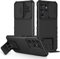 Funda para Samsung Galaxy S21 Ultra, Carcasa Protección Deslizante para la Cámara,360 Grados Full Body Case Protector Bumper Hard PC y Silicona TPU Antigolpes Armor Carcasa,Negro