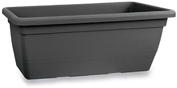 Generico FIORIERA ANTHEA VASO DA FIORI RETTANGOLARE CASSETTA PER FIORI VARIE MISURE E COLORI (60X30X30H, ANTRACITE)