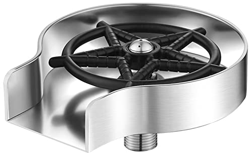 Doumneou Grifo de vidrio Rinser,Lavadora Bar Rinser Copa automática,Gadgets Tools Coffee Pitcher Wash Cup Tool B