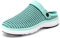 Zoccoli e Sabot Uomo Donna Sandali da Spiaggia Giardino Pantofole Maglia Traspirante Clogs Estate Antiscivolo Piatto Ciabatte, Verde Puro, 39 EU