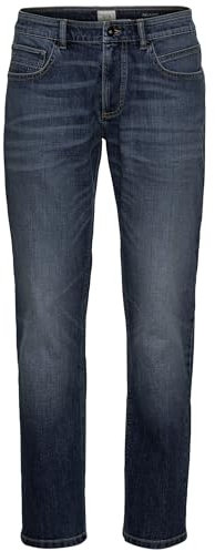 camel active Herren Woodstock Relaxed Fit-Denim mit Stretch Jeans, Mid Greencast, 34W / 32L