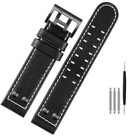 vkeid Für Hamilton Khaki Aviation Uhr H77616533 H70615733 Uhrenarmband aus echtem Leder Jazz Field Herrenarmband 20 22 Militärstil