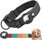 Ledeak Taktisches AirTag Hundehalsband, Wasserdicht Integriertes Apple AirTag Halter Reflektierendes Hunde Halsbänder, Gepolstertes Hundehalsband für Kleine, Mittlere und Große Hunde (Schwarz, S)