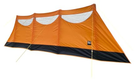 OLPRO Inflatable Orange Windbreak, 5.7m wide and 1.4m tall, carry bag included, 4 inflatable beams