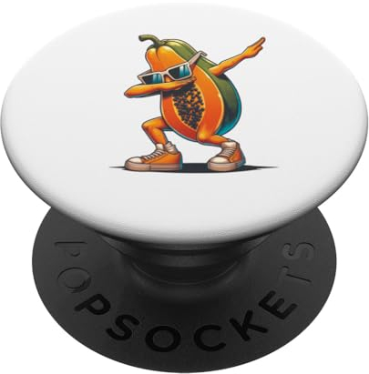 Dab Papaya Tanzende Dabbing Papaya Frucht mit Sonnenbrille PopSockets mit austauschbarem PopGrip