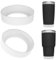 Linkidea Lot de 2 Bottes de Bouteille d'eau compatibles avec Yeti Rambler Tumbler 20oz/30oz, Tasse de Voyage 20oz/30oz, Manchon inférieur de Bouteille en Silicone (Blanc)