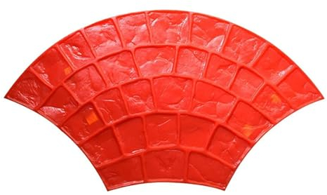 Oracra Beton Stempel Matten Fächerformböden Betonform, Professionelle Zementstempelform/Nahtlose Texturstempelmatten, Große Steinhaut DIY -Sprengformen für Grundstücke
