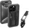 TOPEAK RideCase mit Halterung für iPhone 15 Pro, Schwarz/Grau